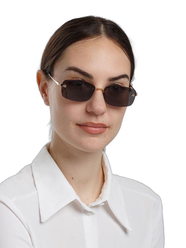Ana Hickmann AH3333 Metal Frame Sunglasses — Gold, view 2