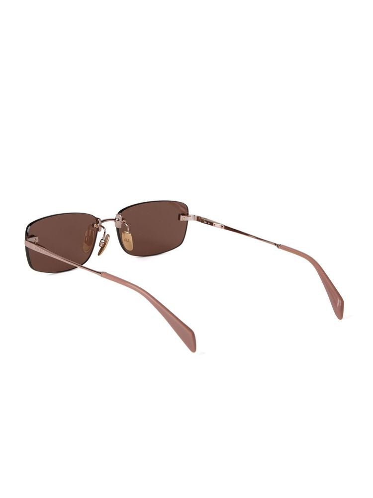 Ana Hickmann AH3333 Metal Rectangle Sunglasses — Rose gold by Ana Hickmann