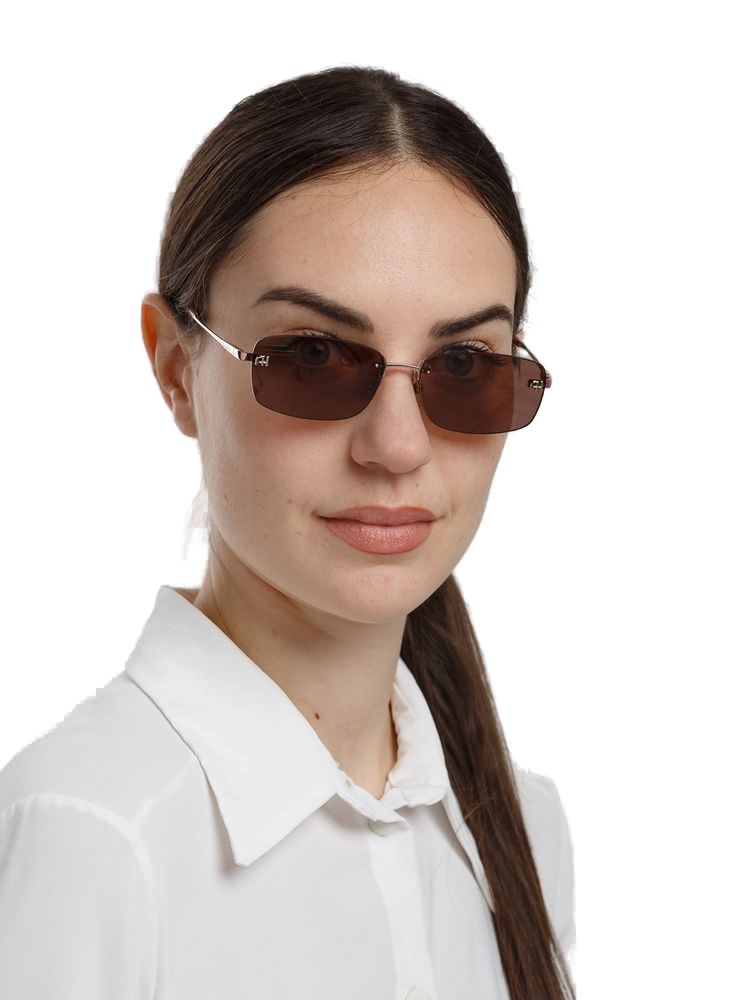 Ana Hickmann AH3333 Metal Rectangle Sunglasses — Rose gold, view 2