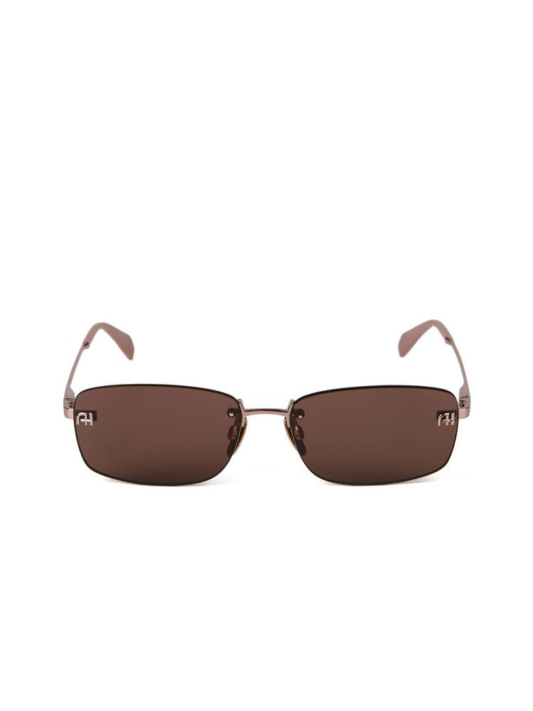 Ana Hickmann AH3333 Metal Rectangle Sunglasses — Rose gold, view 3