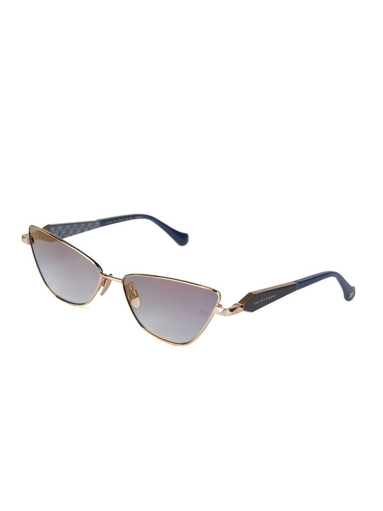 Ana Hickmann AH3347 Gradient Lens Metal Sunglasses — Gold, view 2