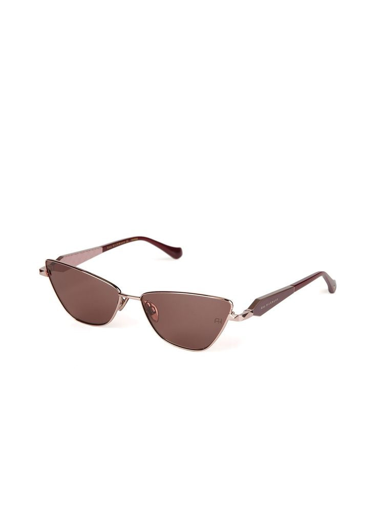 Ana Hickmann AH3347 Metal Cat-Eye Sunglasses — Rose gold by Ana Hickmann