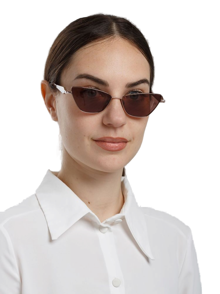 Ana Hickmann AH3347 Metal Cat-Eye Sunglasses — Rose gold, view 2