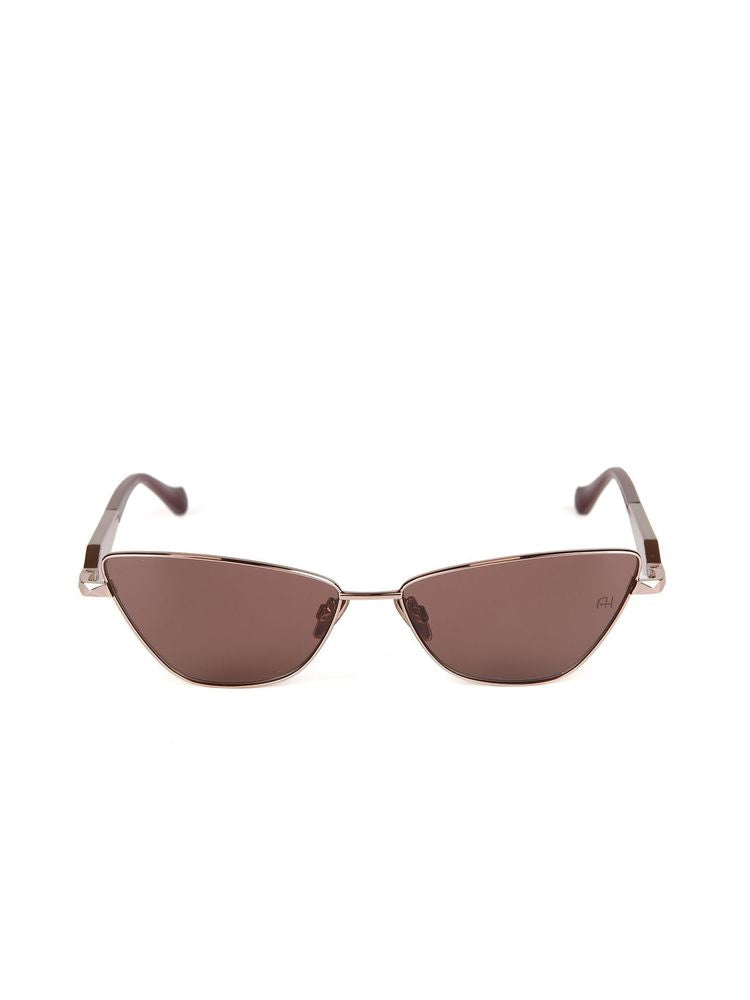 Ana Hickmann AH3347 Metal Cat-Eye Sunglasses — Rose gold, view 3