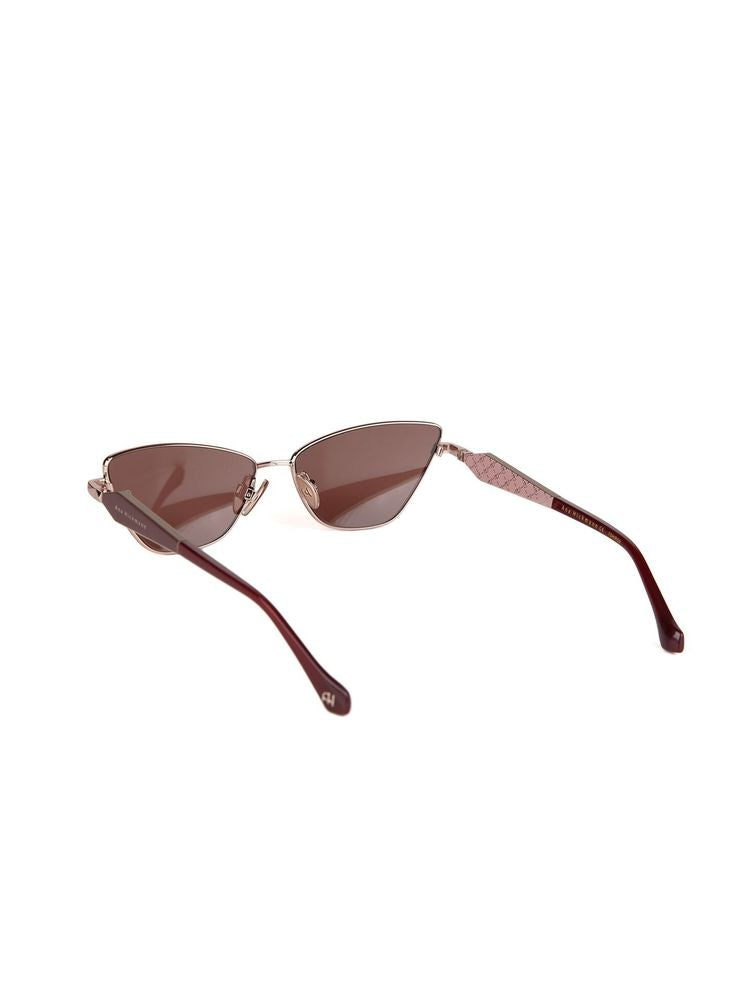Ana Hickmann AH3347 Metal Cat-Eye Sunglasses — Rose gold, view 4