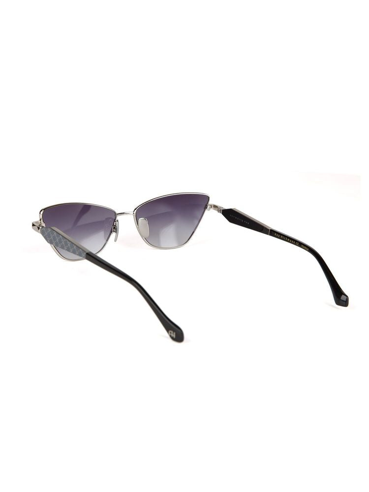 Ana Hickmann AH3347 Gradient Lens Cat-Eye Sunglasses — Silver by Ana Hickmann