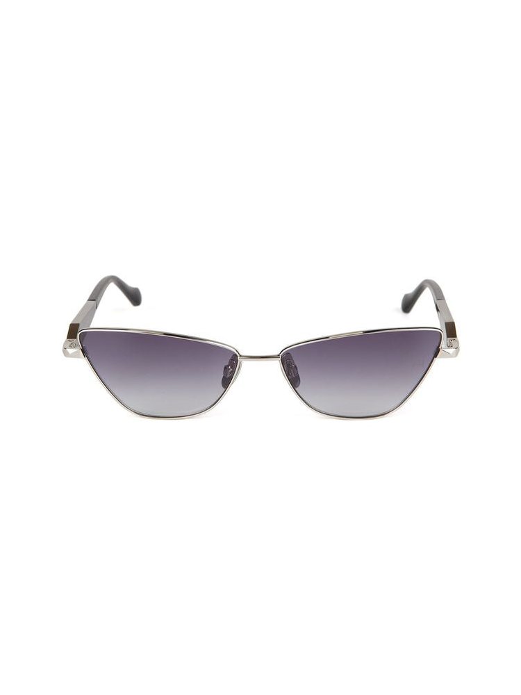 Ana Hickmann AH3347 Gradient Lens Cat-Eye Sunglasses — Silver, view 3