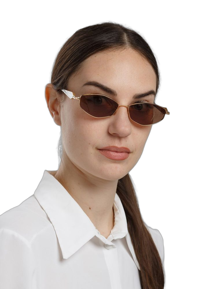 Ana Hickmann AH3353 Metal Frame Sunglasses — Gold, view 4