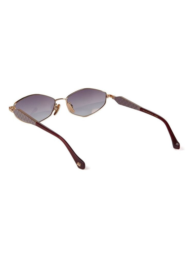 Ana Hickmann AH3353 Metal Oval Sunglasses — Gold, view 4