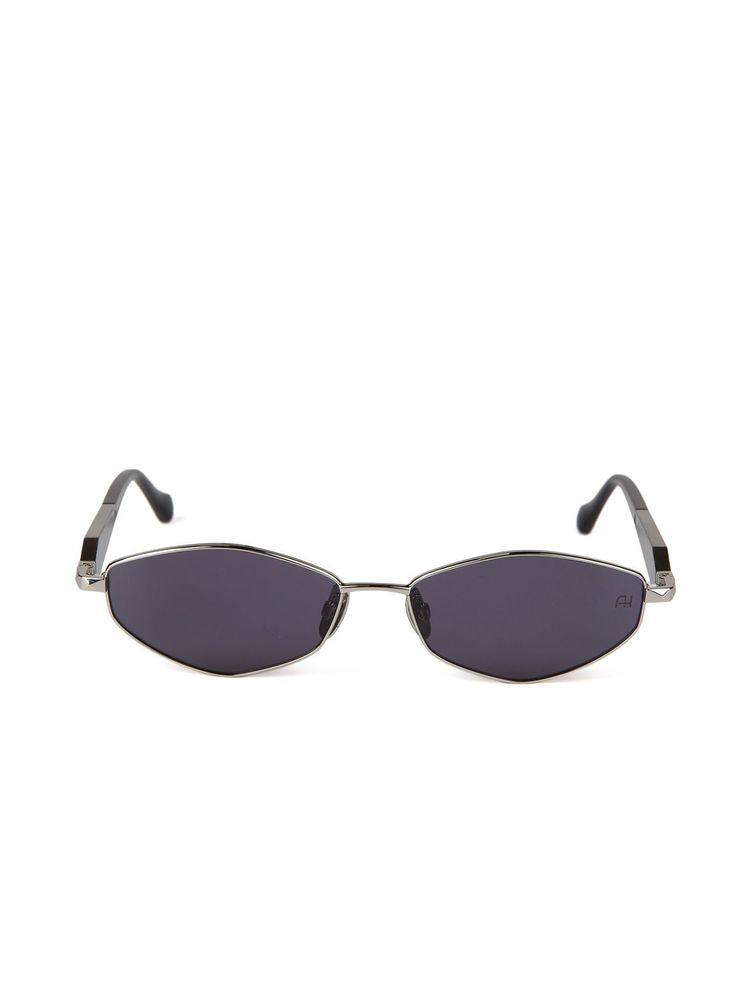 Ana Hickmann AH3353 Metal Oval Sunglasses — Silver, view 3