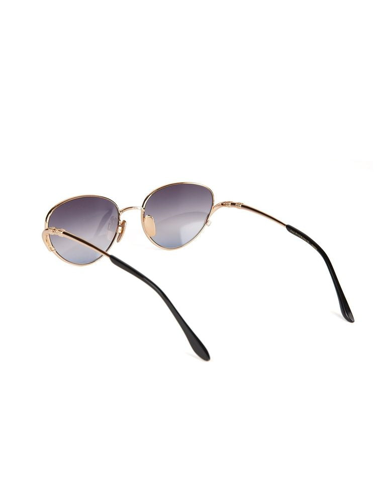 Ana Hickmann AH3354 Metal Aviator Sunglasses — Gold, view 2
