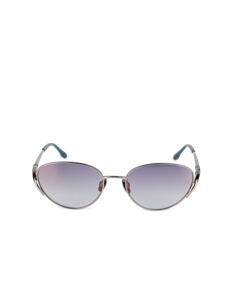 Ana Hickmann AH3354 Gradient Lens Metal Sunglasses — Silver, view 3