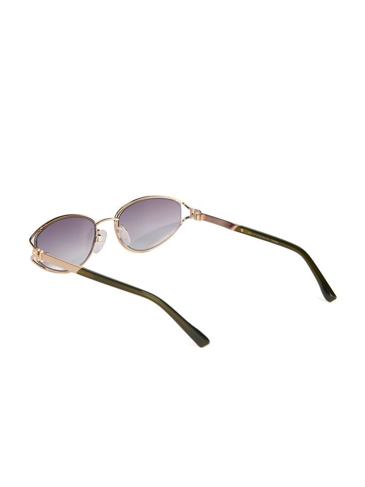Ana Hickmann AH3355 Metal-Frame Sunglasses — Gold, view 2