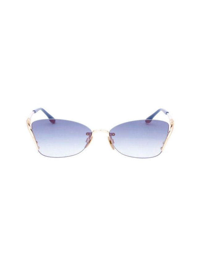 Ana Hickmann AH3359 Gradient Blue Lens Sunglasses — Gold, view 2