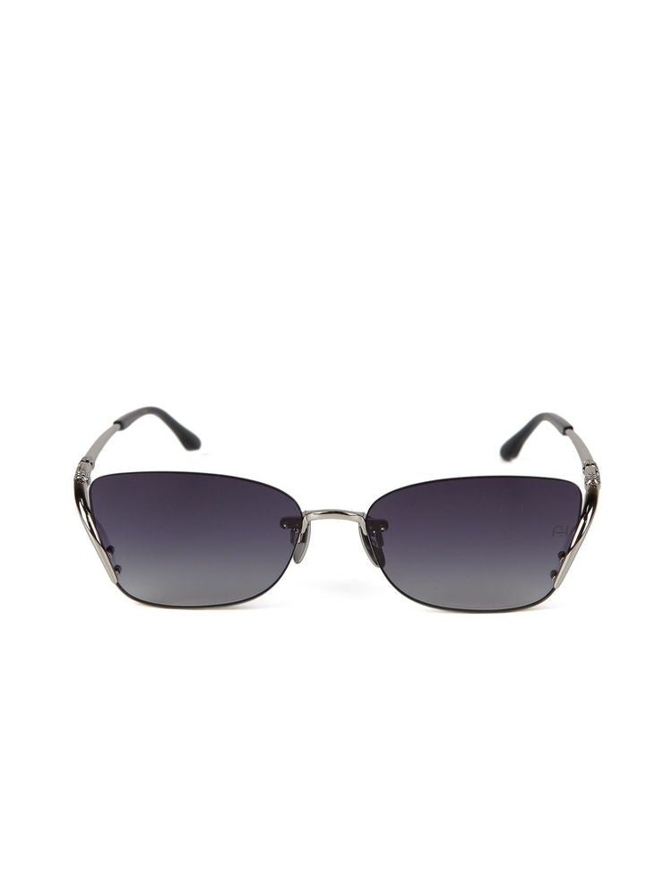 Ana Hickmann AH3359 Metal Rectangle Sunglasses — Silver by Ana Hickmann