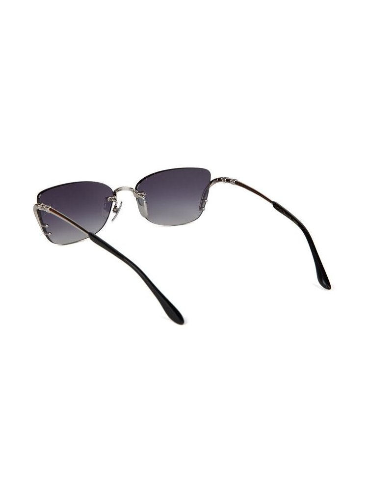 Ana Hickmann AH3359 Metal Rectangle Sunglasses — Silver, view 4