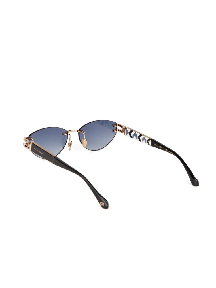 Ana Hickmann AH3360 Rimless Metal Sunglasses — Gold, view 2