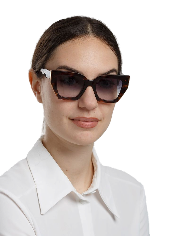 Ana Hickmann AH9516 Tortoise Acetate Sunglasses — Tortoise, view 3