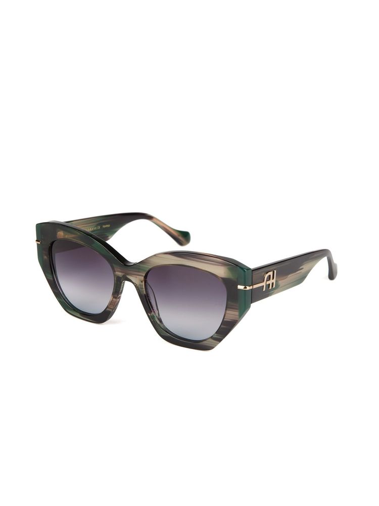 Ana Hickmann AH9522 Gradient Purple Lens Sunglasses — Green by Ana Hickmann