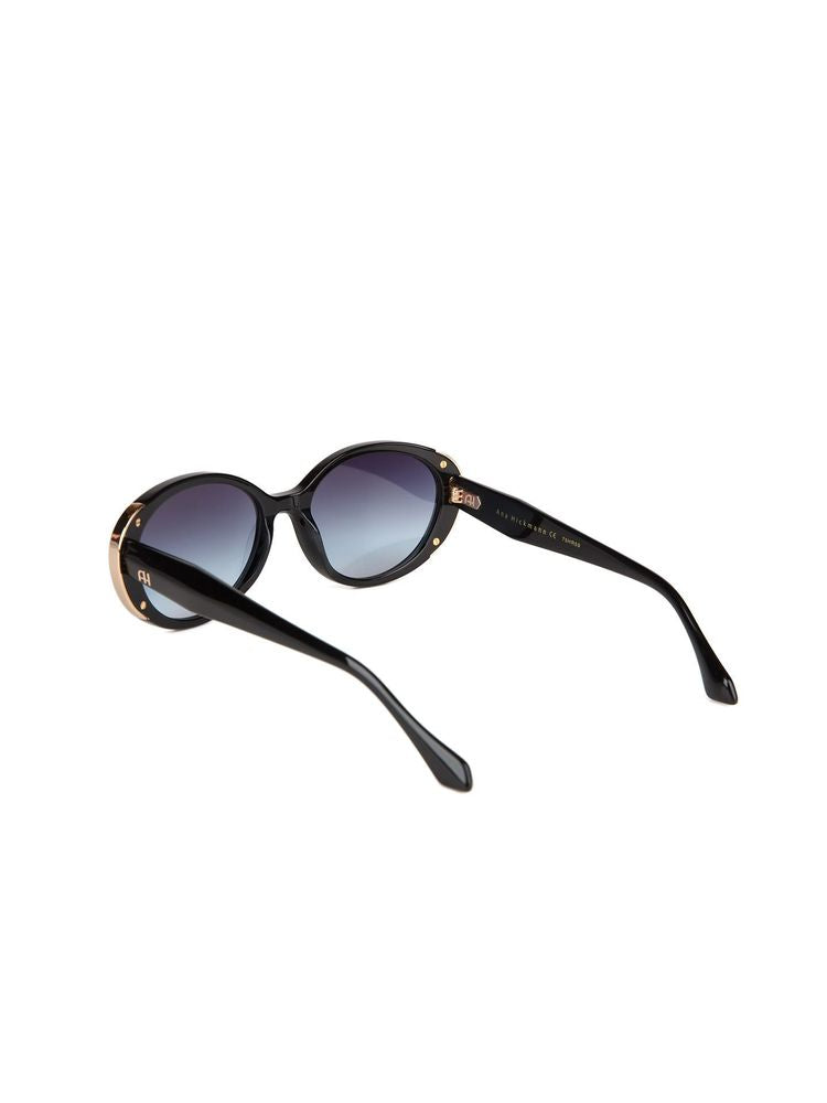 Ana Hickmann AH9525 Gradient Blue Lens Sunglasses — Black by Ana Hickmann