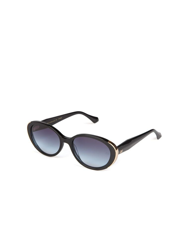 Ana Hickmann AH9525 Gradient Blue Lens Sunglasses — Black, view 2