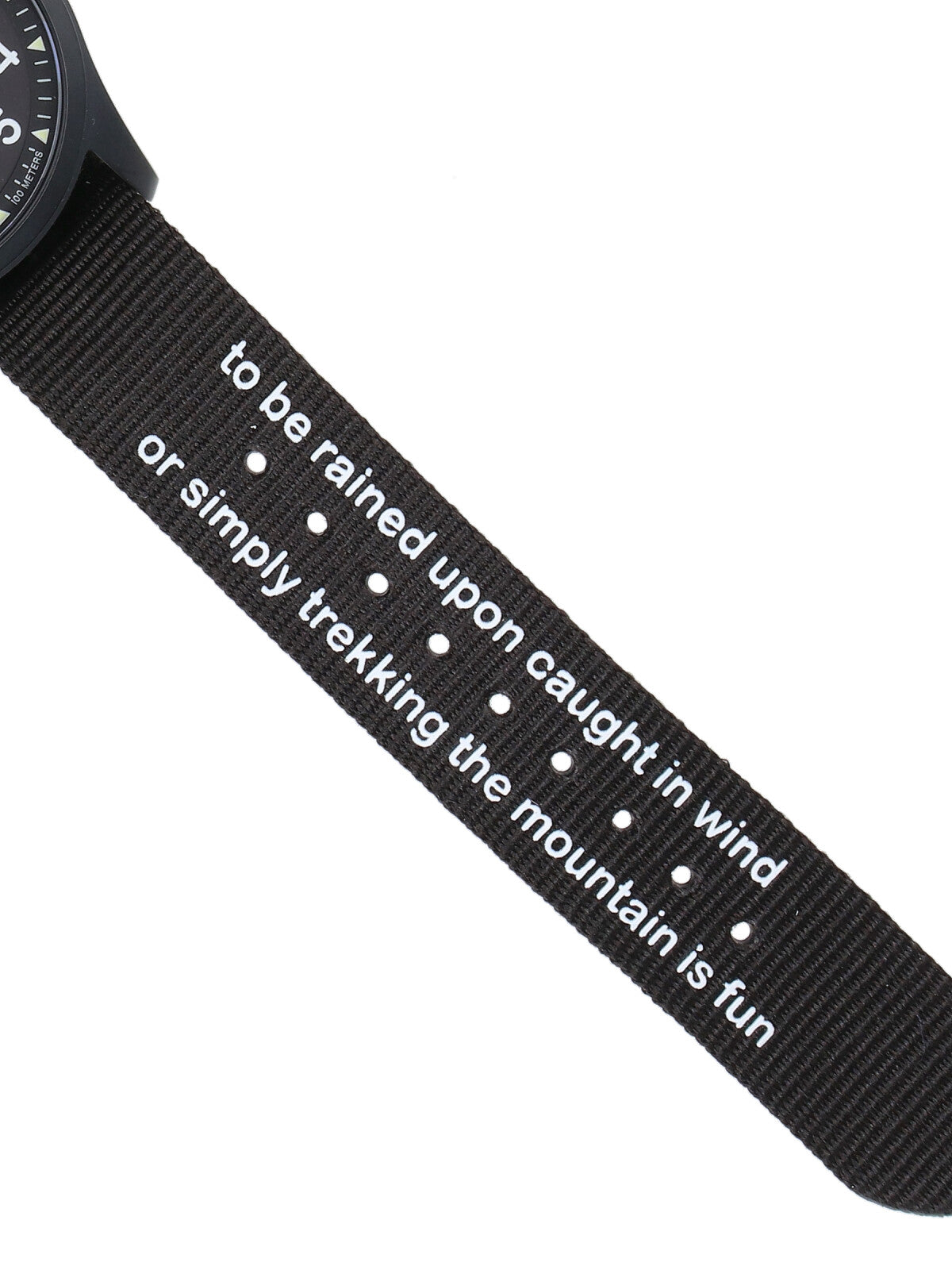 And Wander Text-Print Nylon Belt — Black, view 3