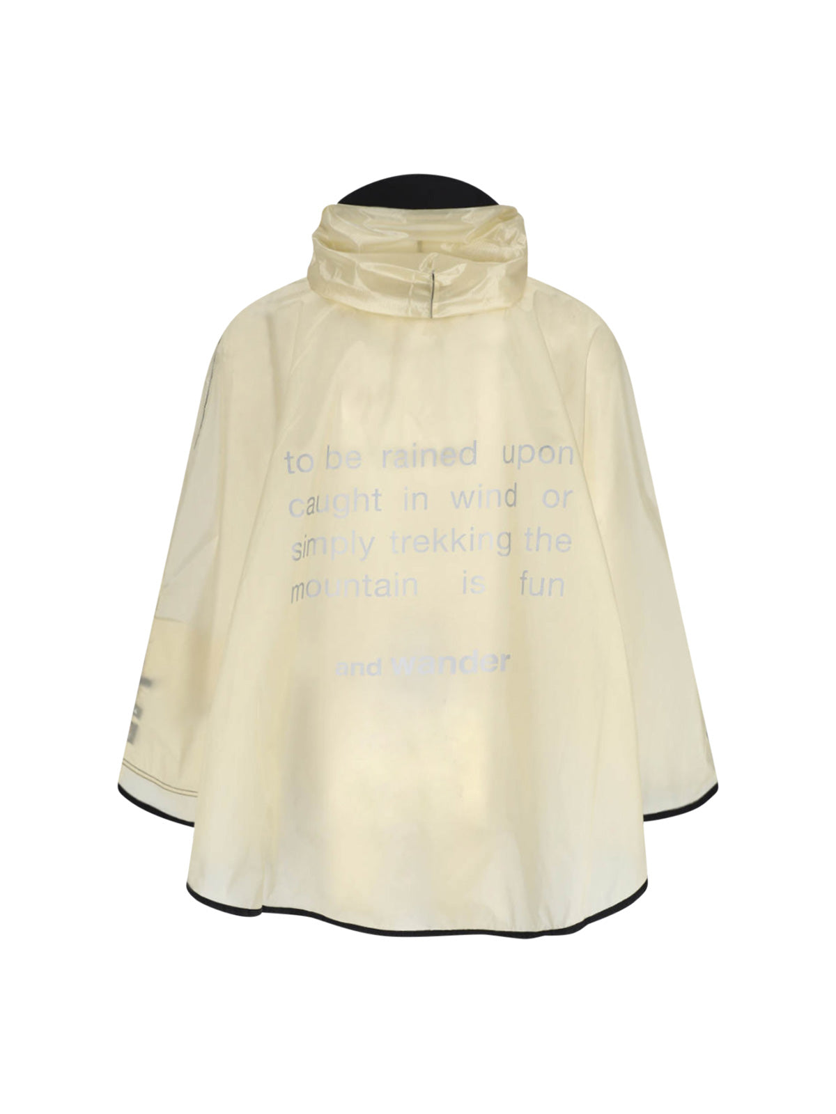 And Wander Hooded Ripstop Nylon Cape — White, view 2