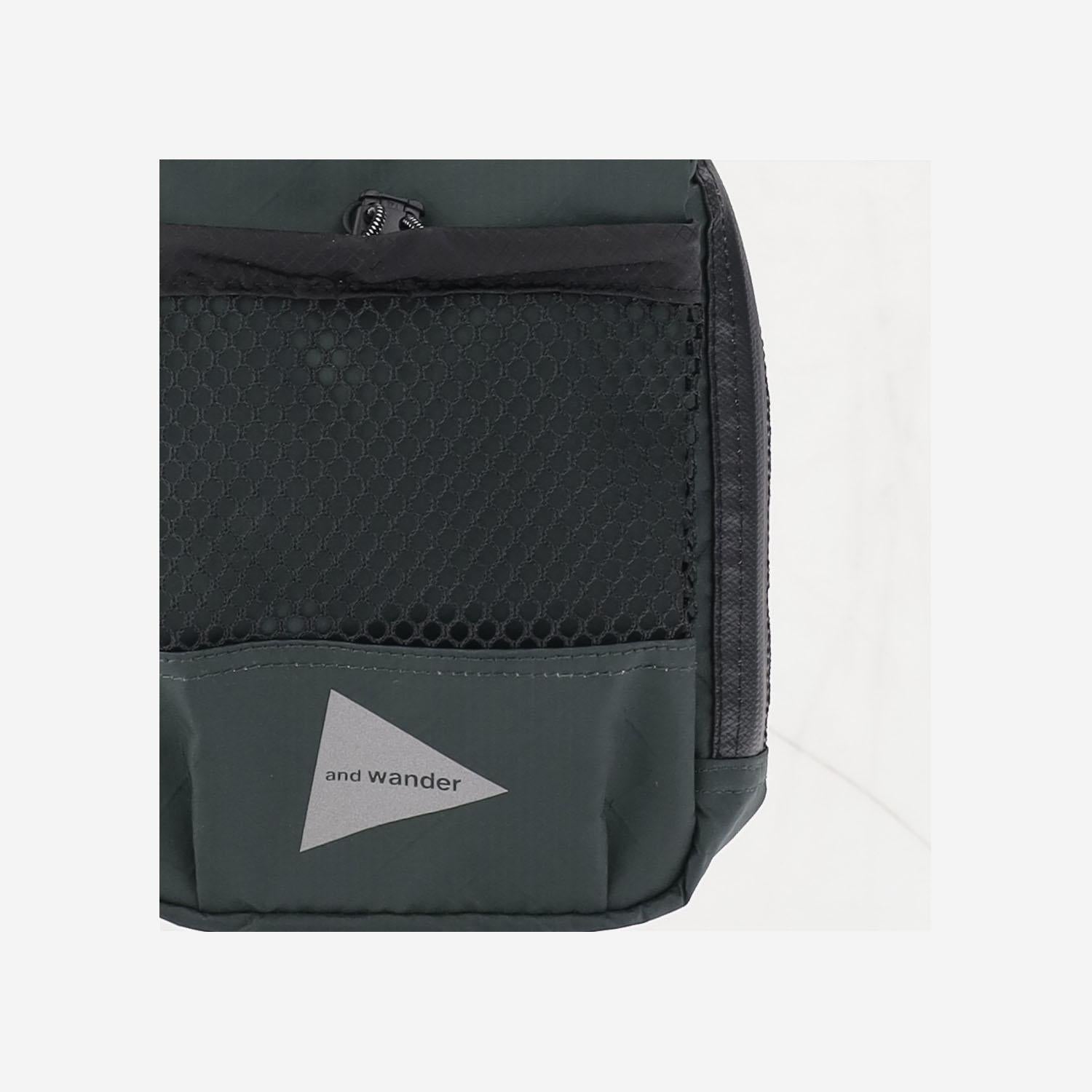 And Wander Nylon Checkered Crossbody Bag — Green, view 3