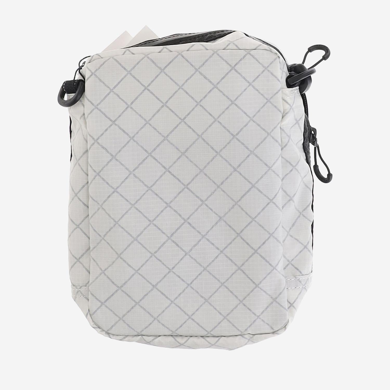 And Wander Checkered Nylon Crossbody Bag — White, view 2