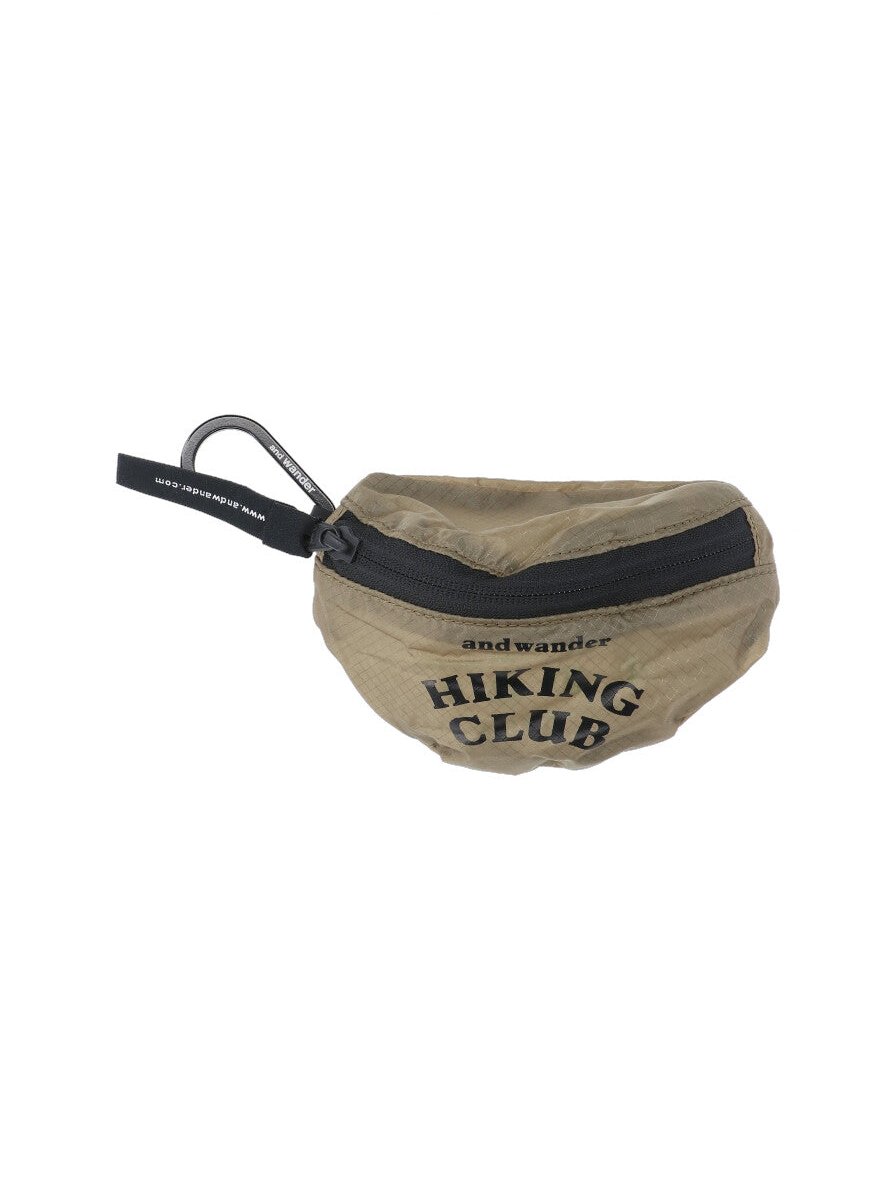 And Wander Logo-Embroidered Nylon Mini Bag — Brown by And Wander