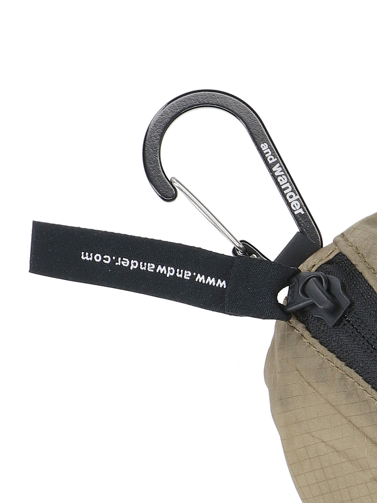 And Wander Logo-Embroidered Nylon Mini Bag — Brown, view 3