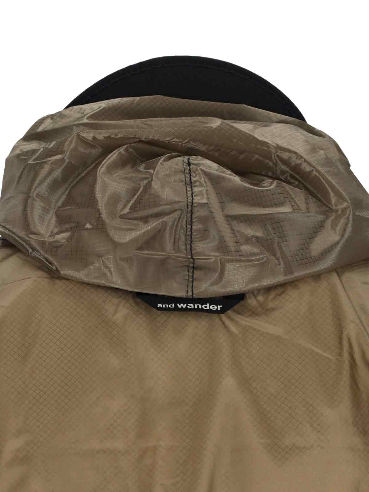 And Wander Nylon Hiking Club Raincoat — Beige, view 3