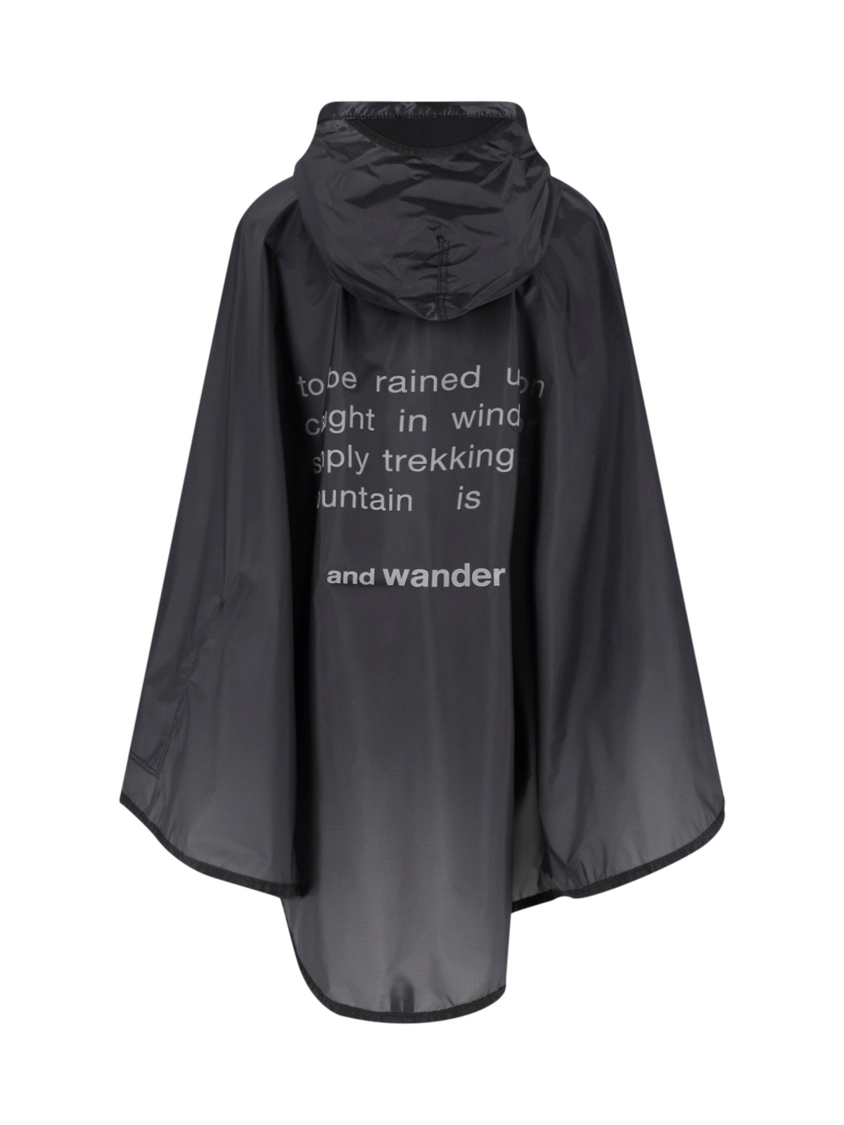 And Wander Lightweight Nylon Raincoat — Black, view 2