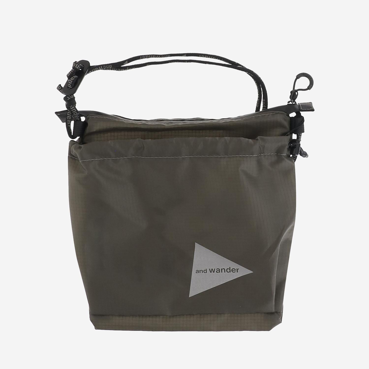 And Wander Lightweight Polyester Shoulder Bag — Khaki, view 3