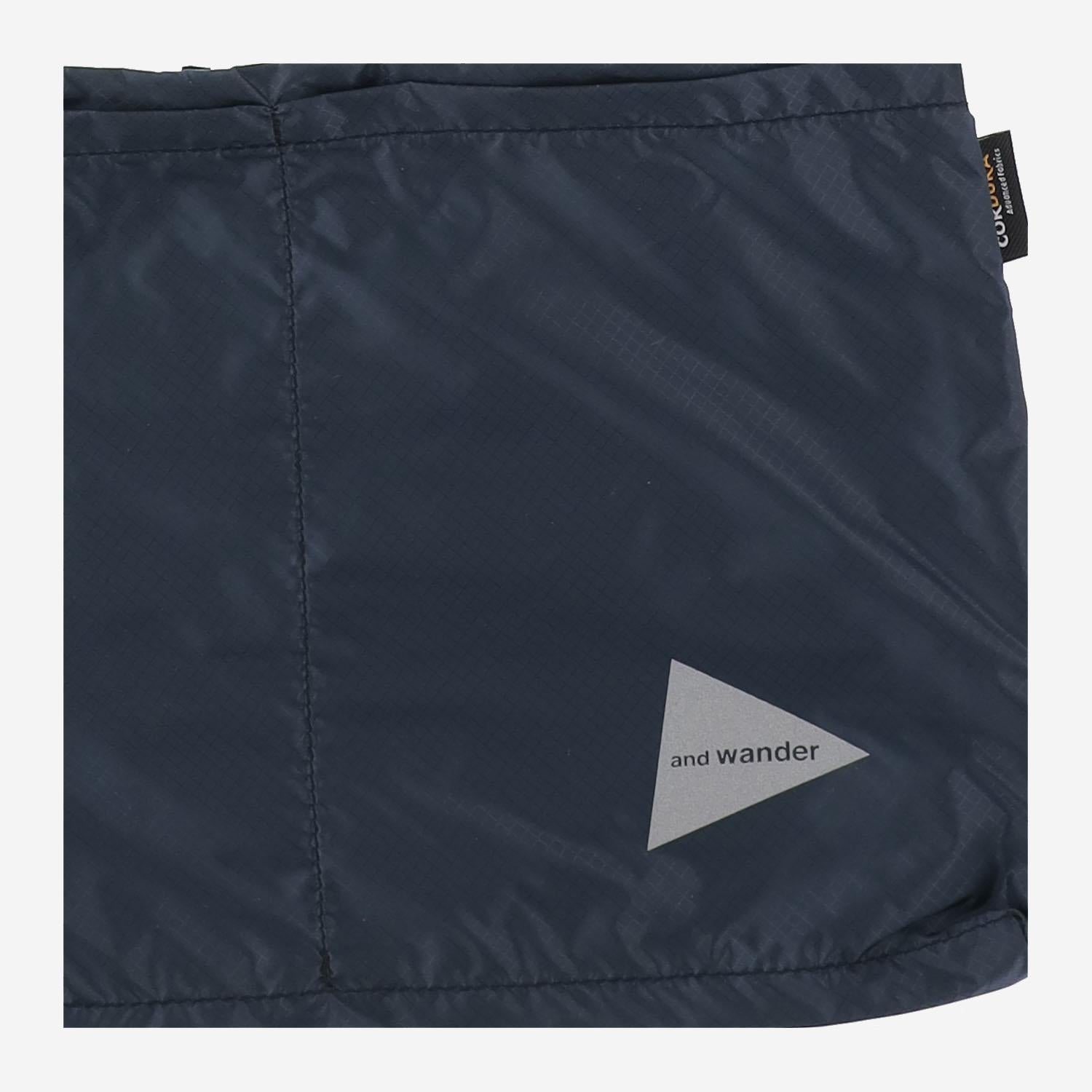 And Wander Technical Nylon Shoulder Bag — Navy, view 3