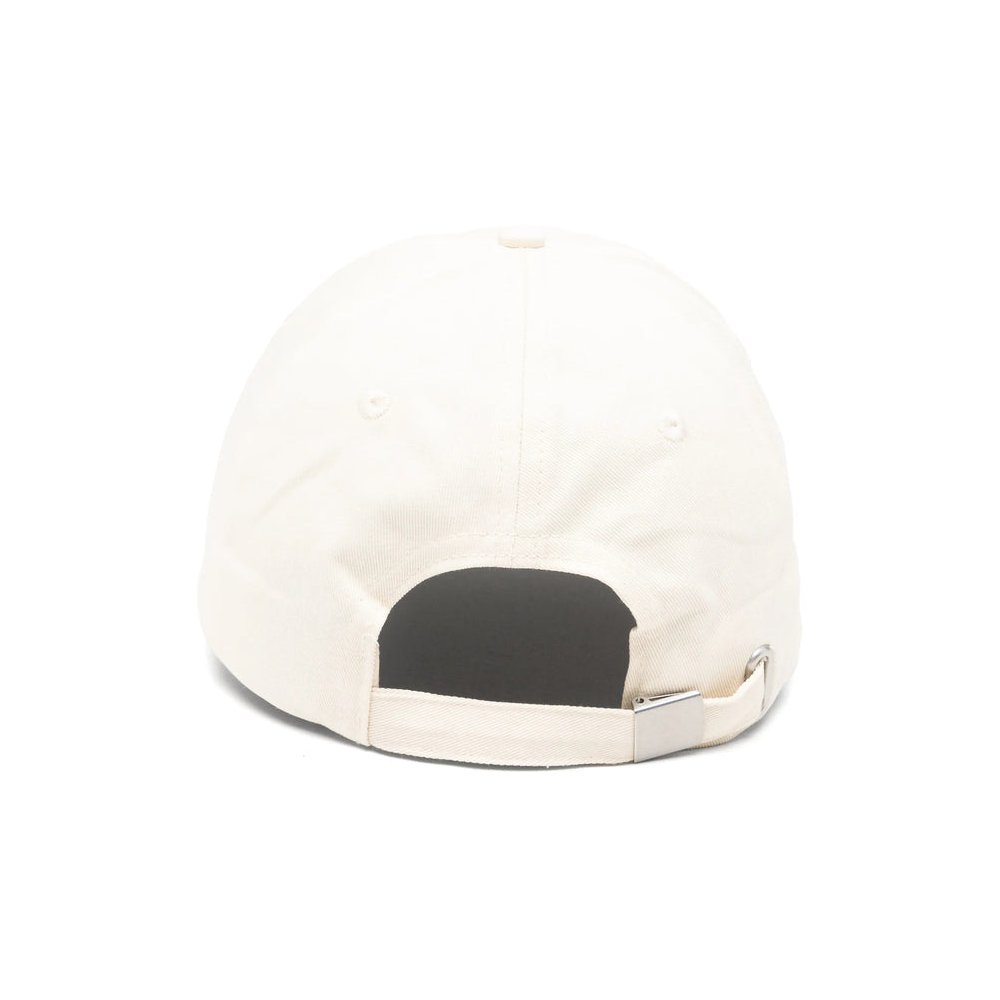 Anine Bing A-12-12912 Embroidered Logo Cotton Baseball Cap — White, view 3