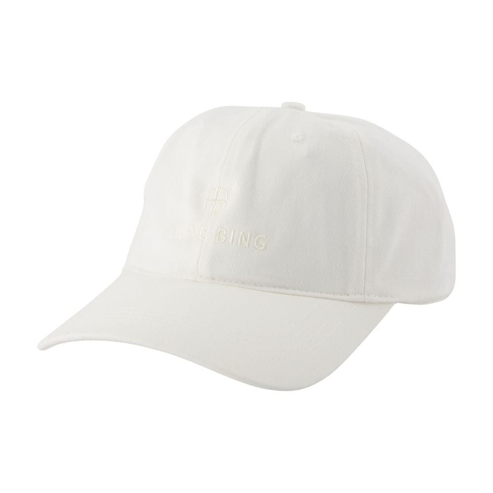 Anine Bing A-12-9084-IVY26 Baseball Cap — White by Anine Bing
