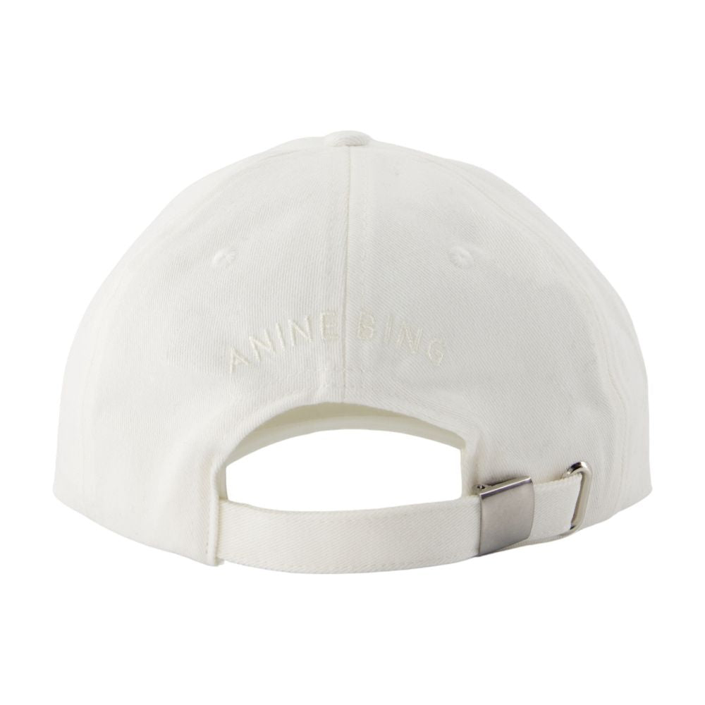 Anine Bing A-12-9084-IVY26 Baseball Cap — White, view 2