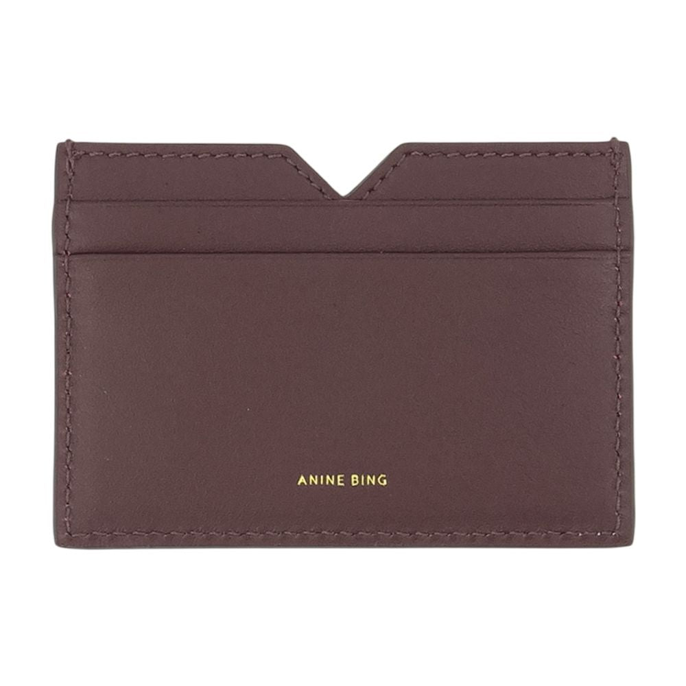 Anine Bing Calli Card Case — Burgundy, view 2