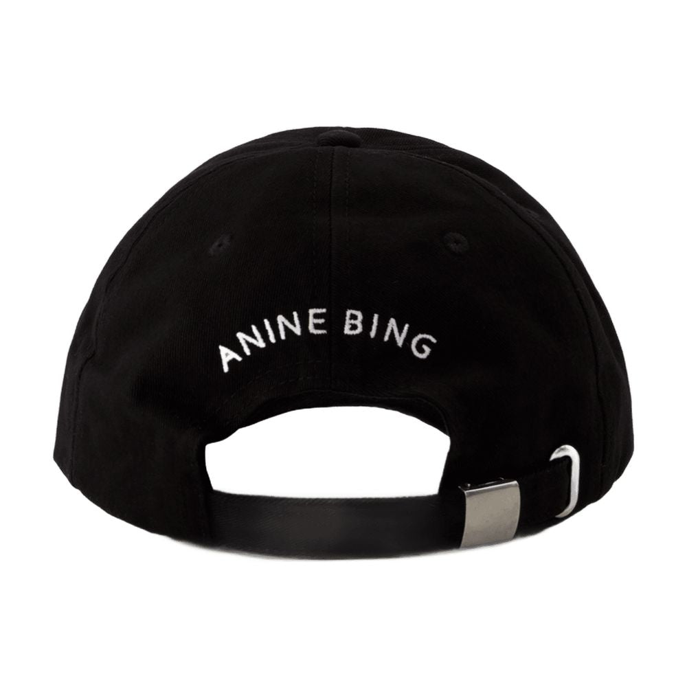 Anine Bing S-12-9084-000 Cotton Baseball Cap — Black by Anine Bing