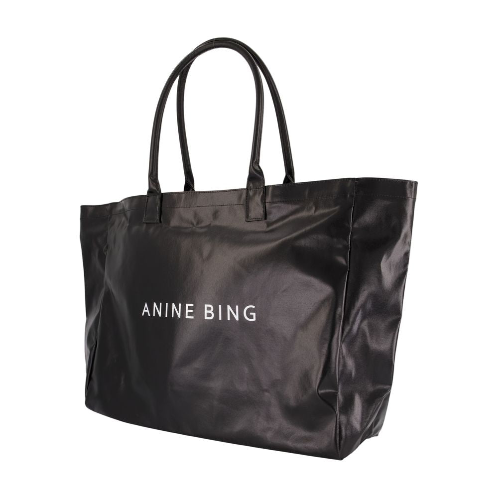 Anine Bing Leo Tote Bag — Black, view 2