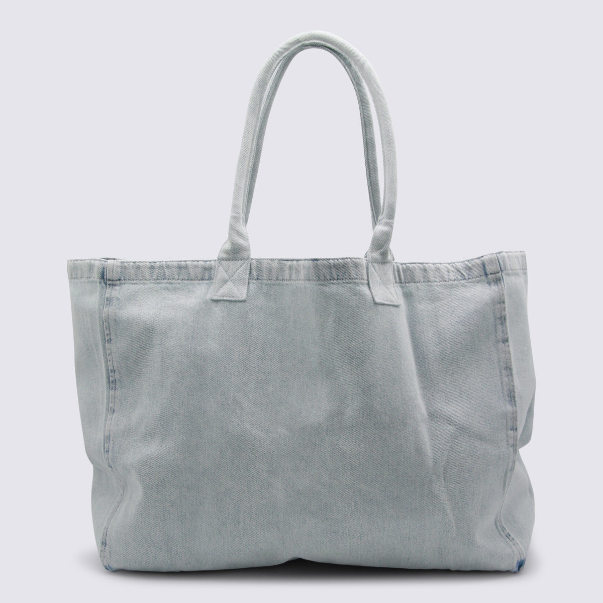 Anine Bing Logo-Embroidered Denim Tote Bag — Blue, view 3