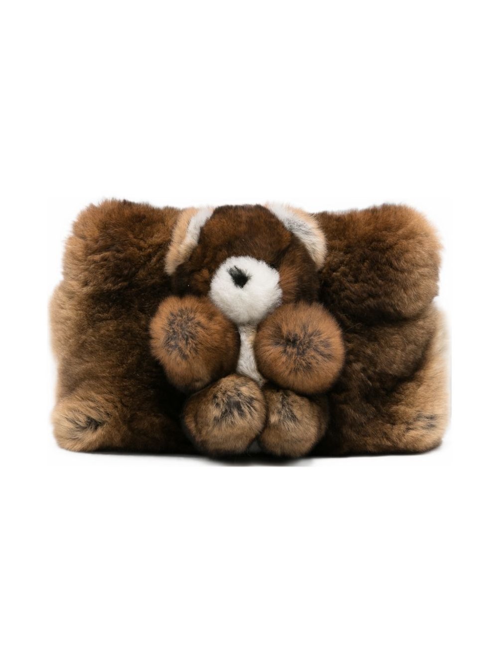 Anita Bilardi Faux-Fur Teddy-Bear Clutch — Brown by Anita Bilardi
