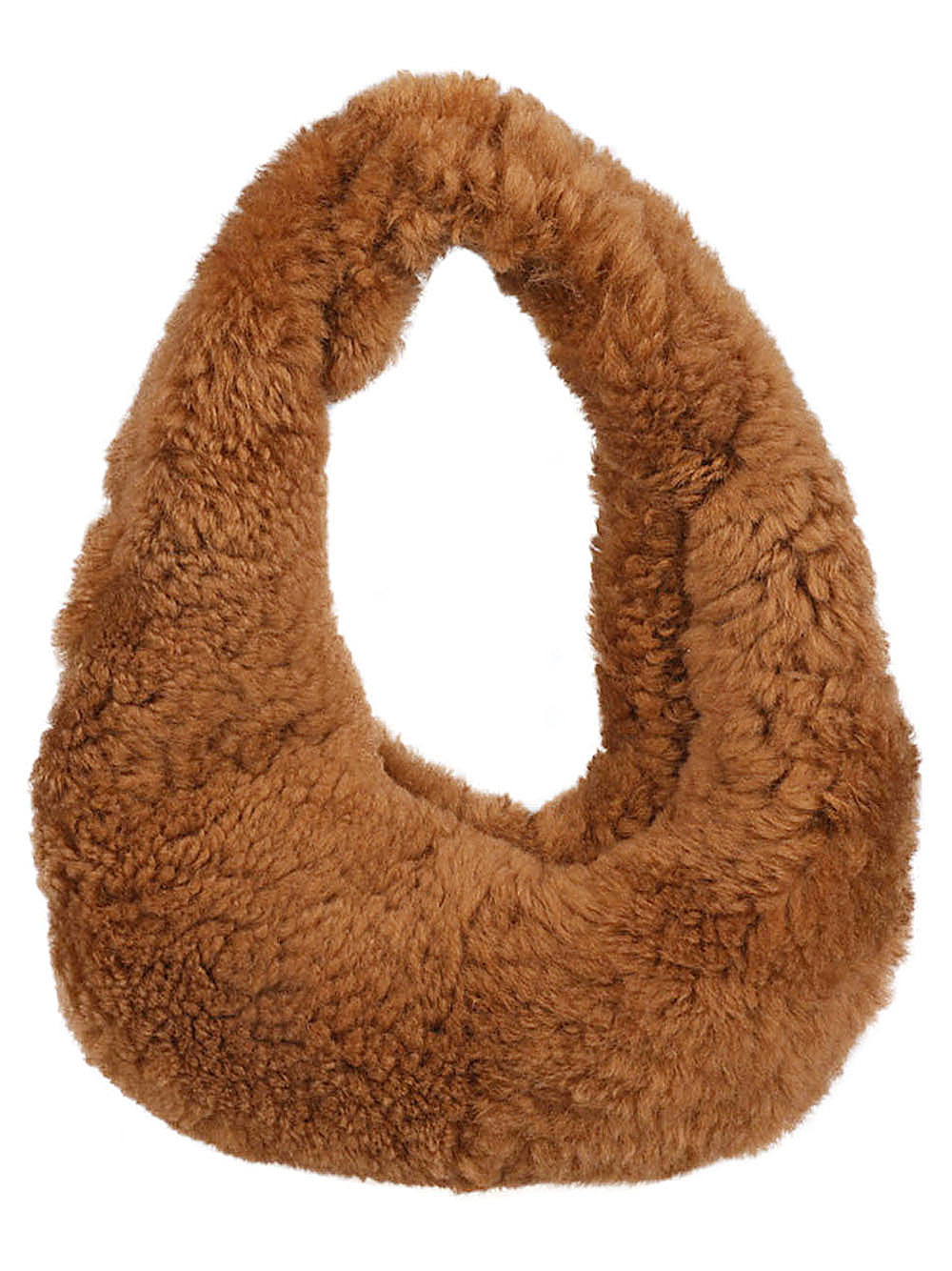 Anita Bilardi Faux Fur Shoulder Bag — Camel by Anita Bilardi