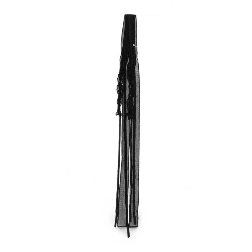 Ann Demeulemeester Ruffled Cotton Hair Accessory — Black by Ann Demeulemeester