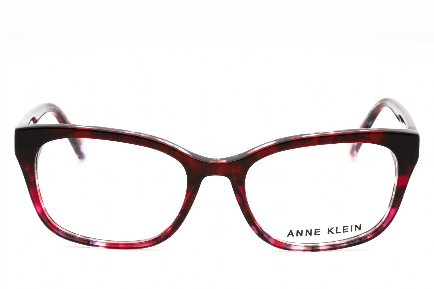 Anne Klein AK5076 Rectangular Cat-Eye Eyeglasses — Burgundy, view 2