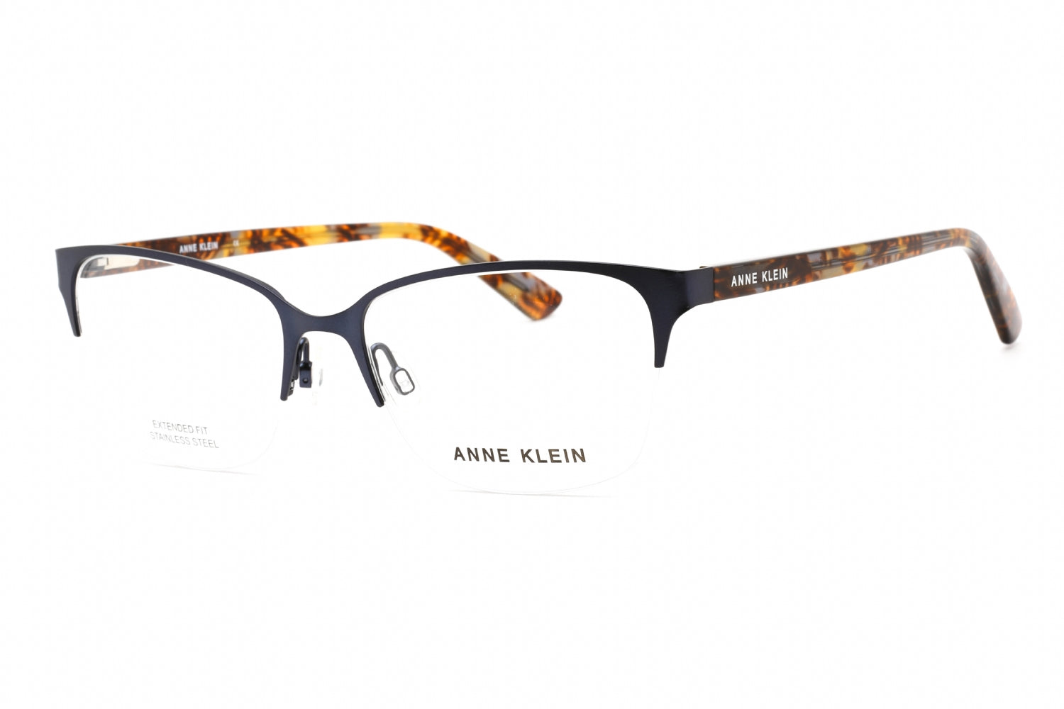 Anne Klein AK5083 Metal Rectangular Eyeglasses — Navy by Anne Klein