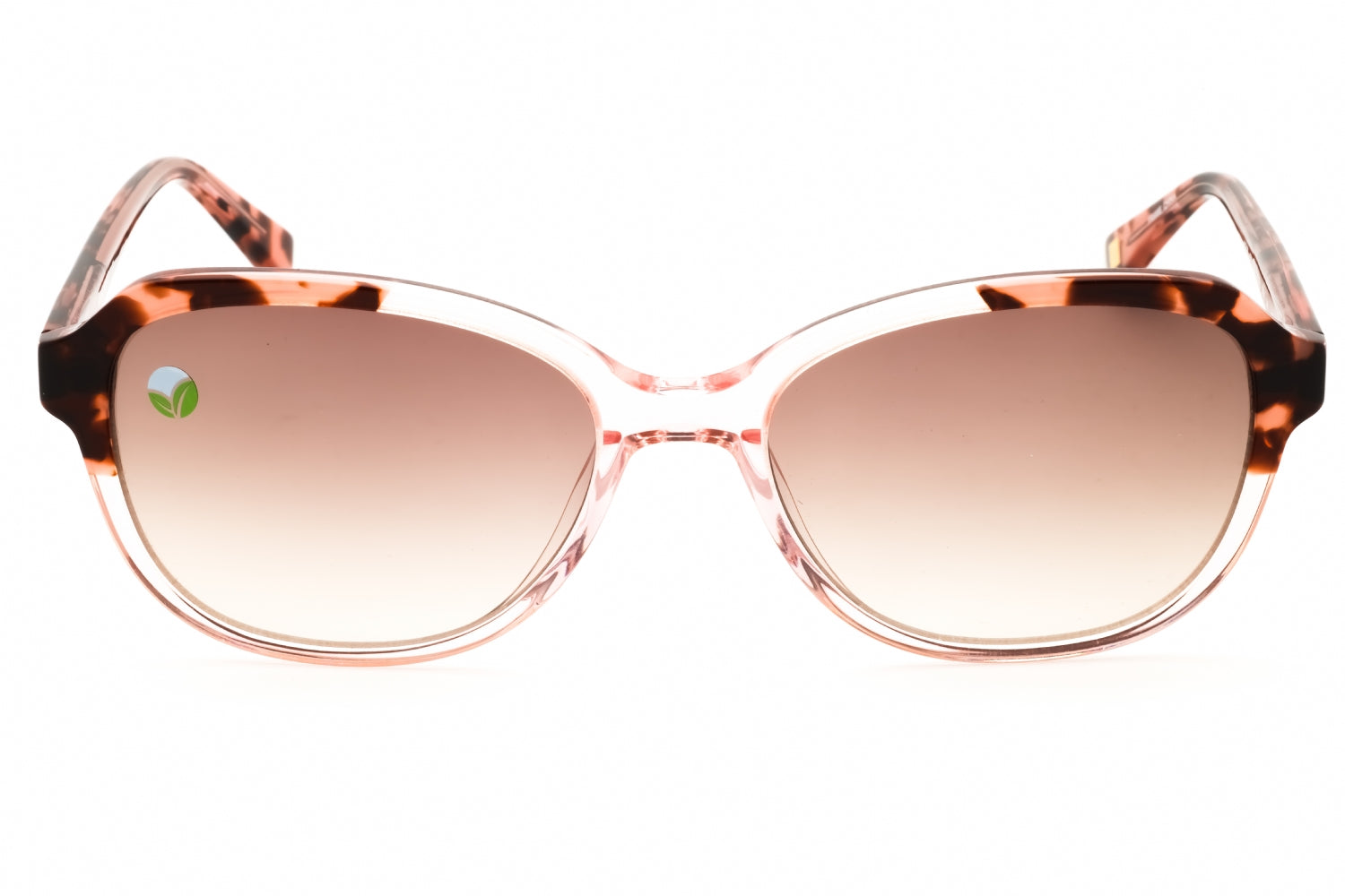 Anne Klein AK7078 Oval Acetate Sunglasses — Brown, view 2