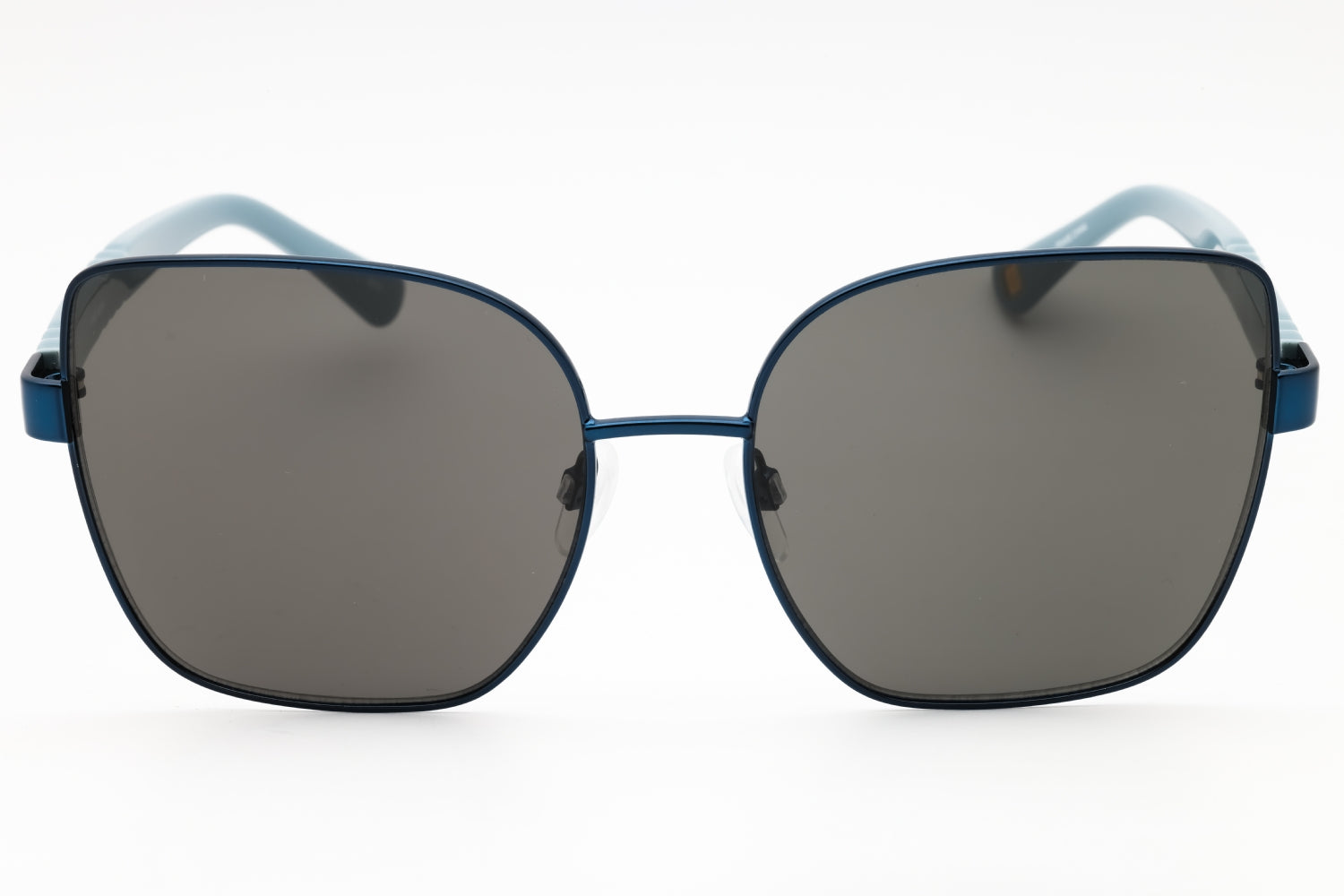 Anne Klein AK7086 Rectangular Metal Frame Sunglasses — Navy, view 2