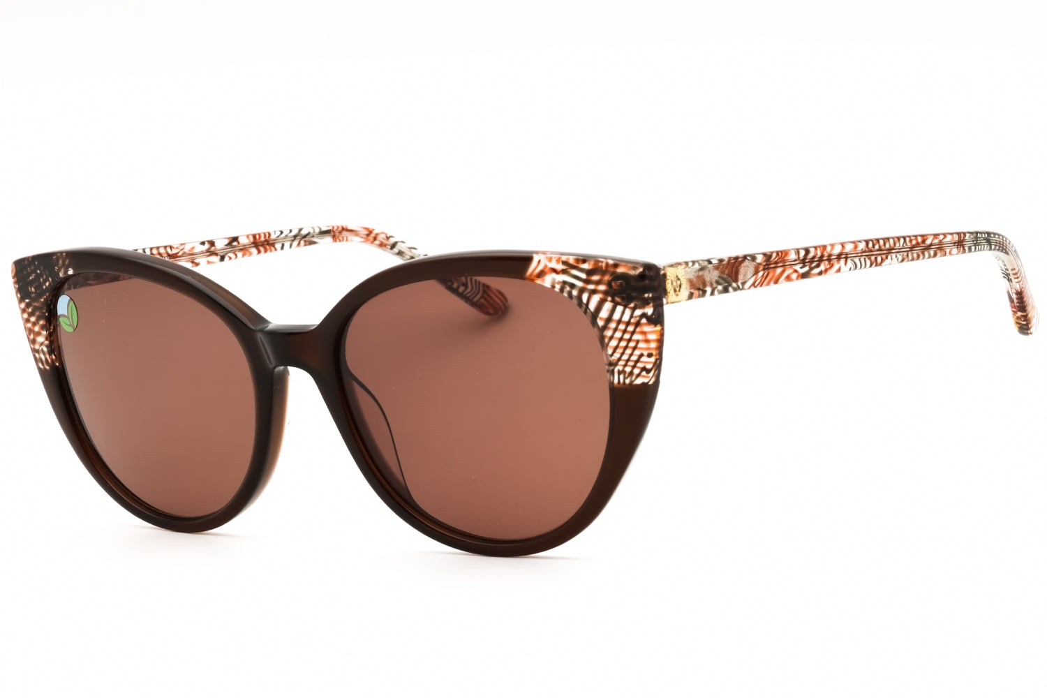 Anne Klein AK7099 Cat-Eye Acetate Sunglasses — Brown by Anne Klein